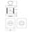 Intersteel Deurbeslag set Toiletslot 63/8mm zwart met Deurkruk Hera en WC-sluiting Antraciet grijs