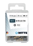 Witte pozidriv bits MAXX Bitflex tin [5x] - 1/4'' - PZ 1 - 25 mm