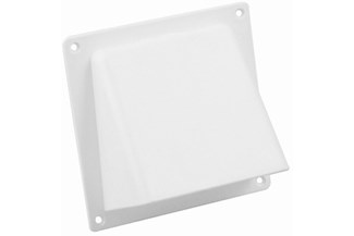 Kaprooster met klep - aanlsuiting Ø 150 mm - wit