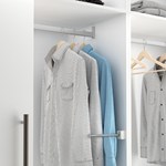 Menage confort h-plus garderobestang+mouwbeschermer zilvergrijs