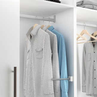 Menage confort h-plus garderobestang+mouwbeschermer zilvergrijs