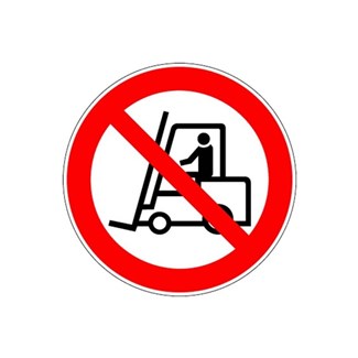 Brady verbodssticker - VERBODEN VOOR INDUSTRIËLE VOERTUIGEN