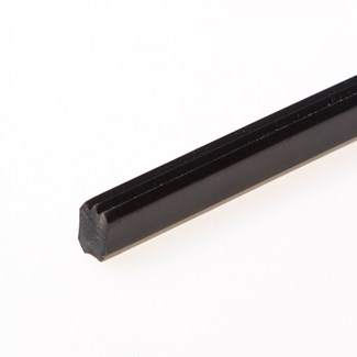 Heering Inleg trapstrip kunststof met i-profiel zwart 8 x 11 mm - 50081225