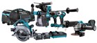 Makita accu combiset - boren/(slag)schroeven/slijpen/zagen - 40V - 2x4.0 Ah accu en snellader - in tas