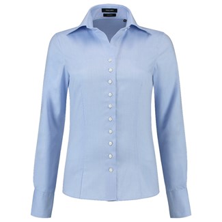 Tricorp dames blouse Oxford slim-fit - Corporate - 705003 - blauw - maat 40