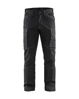 Blåkläder 1459 service werkbroek denim stretch - zwart maat 58
