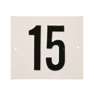 Besbo huisnummerplaat - Nr. 15 - aluminium