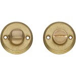 Intersteel toilet-/badkamersluiting met rond rozet - Ø 52 mm - opschroef - messing getrommeld
