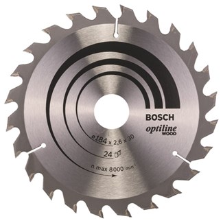 Bosch cirkelzaagblad opt 184x30x2.6 24t wz