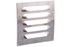 Nedco groot schoepenrooster alu. 250 x 250 mm hoog