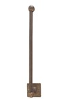 Dauby toiletrolhouder enkel - Pure Plus Square - ruw brons - 350 mm - rechts