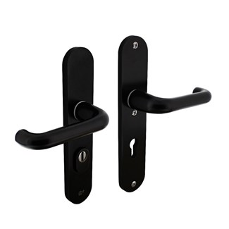 Intersteel veiligheidsbeslag kruk/kruk - SKG*** met kerntrekbeveiliging - PC 72 - mat zwart