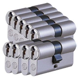 CES dubbele cilinder - 810 SKG2 - 30-30mm -  set [9x] gelijksluitend
