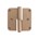 Dauby paumelle PRE33 Ruw brons 80x80 "Links"
