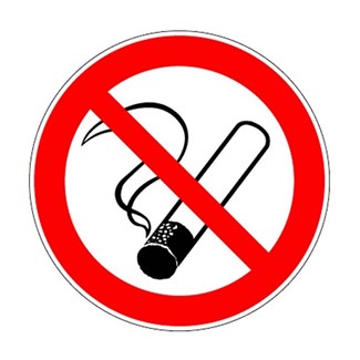 Brady verbodspictogram - Ø 10 cm - rokende sigaret - 800217