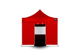 Grizzly zijwand INGANG - GO-WORK - 4 m - rood