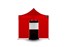 Grizzly zijwand INGANG - GO-WORK - 4 m - rood