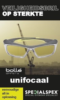 Bollé Specialspex safety RX-pack - unifocale veiligheidsbril op sterkte