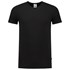 Tricorp T-Shirt elastaan slim fit V-hals - Casual - 101012 - zwart - maat L