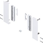 Blum Fronthouder R+L MERIVOBOX Binnenlade E met inschuifelement inclusief afdekkappen en toebehoren Kleur: zijdewit