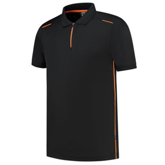 Tricorp Casual 202703 Accent unisex poloshirt Zwart Oranje 4XL