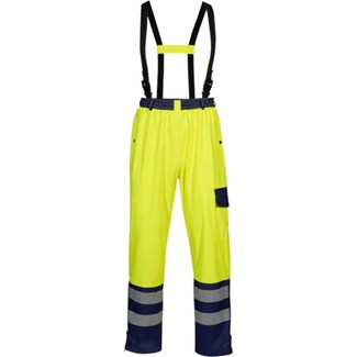 Opsial regenbroek - Darius - High Visibility - geel/marine blauw - maat XL