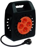 Qwatt Pro HomeMaster kabelshaspel - zwarte vinylkabel - 15 m - 4 contacten - IP20 