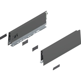 Blum MERIVOBOX zijkant M-hoogte, R+L, 300mm Kleur: orion grijs