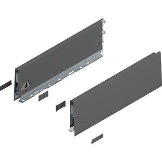 Blum MERIVOBOX zijkant K-hoogte, R+L, 400mm Kleur: orion grijs