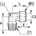 Legris - schroefkoppeling - haaks - 1/2" - BSPP/BSPT - 0144 21 21