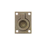 Intersteel luikring - rechthoekig - 50x39 mm - messing getrommeld
