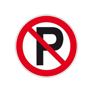 Brady verbodsticker225 rond10 Parkeren verboden 250051