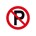 Brady verbodsticker225 rond10 Parkeren verboden 250051