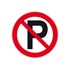 Brady verbodsticker225 rond10 Parkeren verboden 250051