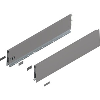 Blum MERIVOBOX zijkant K-hoogte, R+L, 600mm Kleur: indium grijs