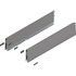 Blum MERIVOBOX zijkant K-hoogte, R+L, 600mm Kleur: indium grijs