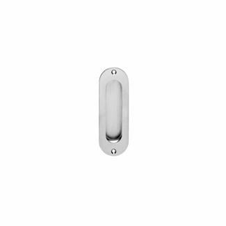 Intersteel schuifdeurkom ovaal - 120x40 mm - RVS geborsteld