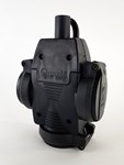 QWATTPRO hangkoppeling rubber - 3xcontact RA - IP44 + indicatie lampje