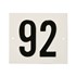 Besbo huisnummerplaat - Nr. 92 - aluminium