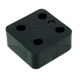 Gebr. Bodegraven drukplaten - zonder sleuf - 30 mm - kunststof - zwart 