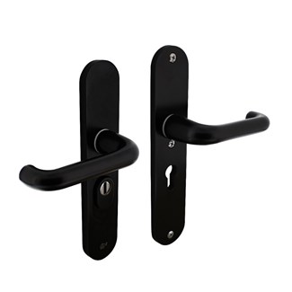 Intersteel veiligheidsbeslag kruk/kruk - SKG*** met kerntrekbeveiliging - PC 55  - mat zwart