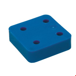Gebr. Bodegraven drukplaten - zonder sleuf - 20 mm - kunststof - blauw