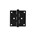Intersteel kogellagerscharnier - 76x76x2,5 mm - tot 50 kg - recht - mat zwart