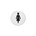 Intersteel pictogram damestoilet - zelfklevend - Ø 76 mm - RVS geborsteld