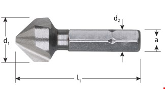 Rotec verzinkfrees HSS-G- verzink-bit