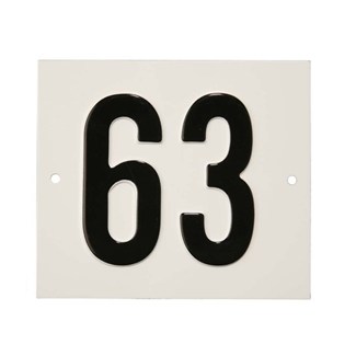 Besbo huisnummerplaat - Nr. 63 - aluminium