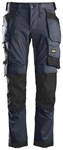Snickers Workwear 6241 Stretch Werkbroek met holsterzakken blauw/zwart - maat 50