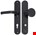 HMB veiligheidsbeslag knop/kruk - SKG*** met kerntrekbeveiliging - M-line Noir - PC 92 - zwart 