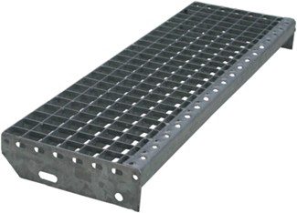 Bazo traptrede - gegalvaniseerd - met schetsplaten - 600 x 200 x 25 mm