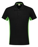 Tricorp Workwear 202002 Bi-Color unisex poloshirt Zwart Limegroen XL